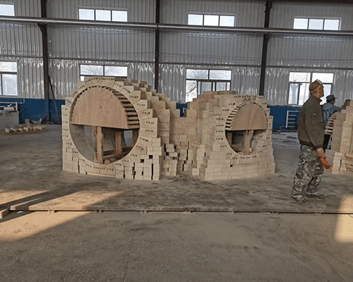 熱風(fēng)爐燃燒口組合磚，紅柱石磚